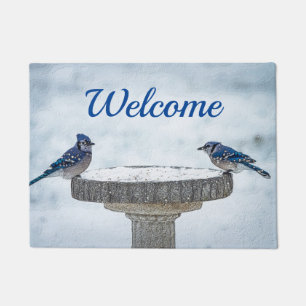 Opposite Sides Painterly Welcome Doormat
