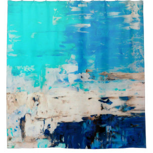 'Opposite' Turquoise Abstract Art