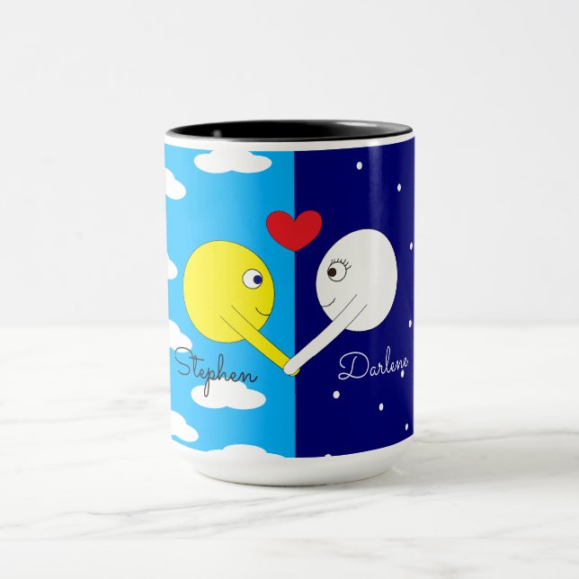 Opposites Attract - Sun & Moon in Love:  Mug (Center)