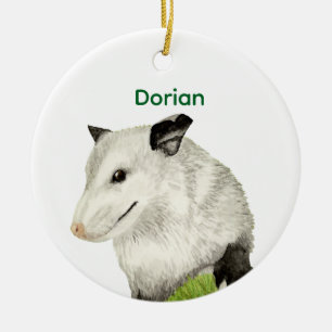 Oppossum Ceramic Ornament