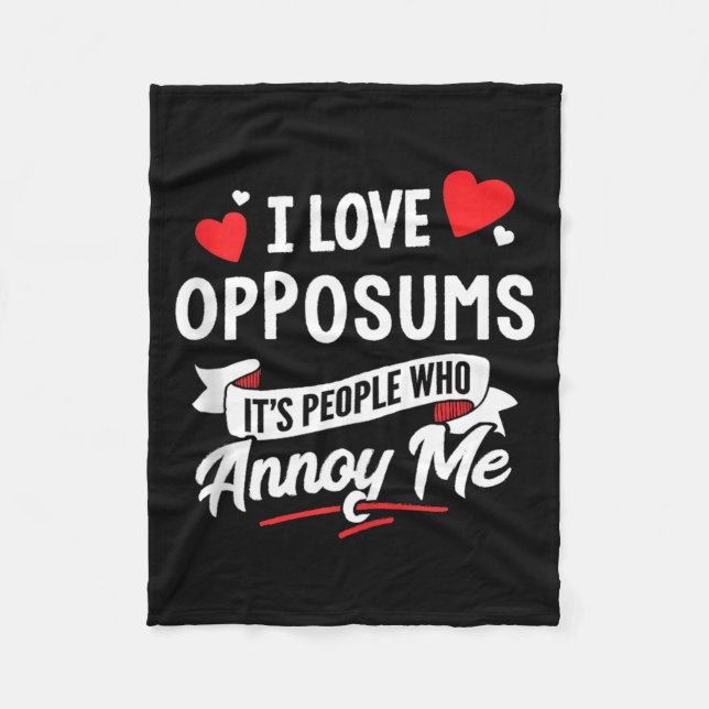 Opposums Fleece Blanket (Front)