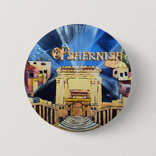 Opshernish 2 Inch Round Button (Front)
