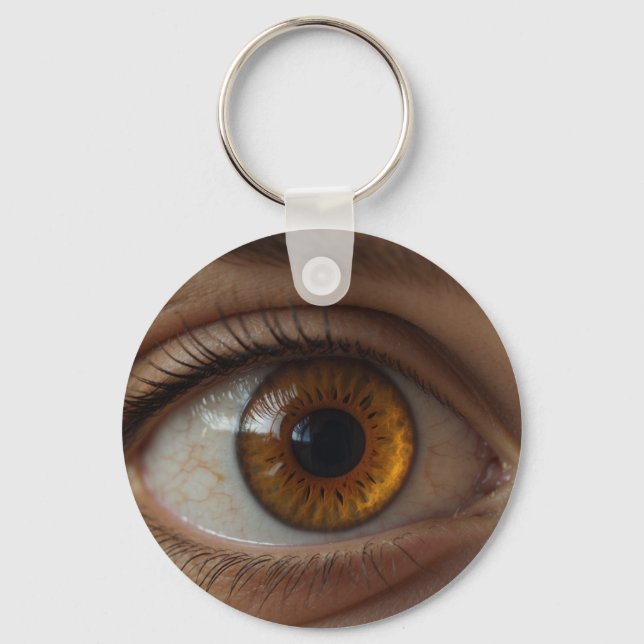 Opthalmologist Eye Doctor Weird Fun Hazel Eye Keychain (Front)