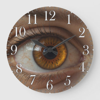 Opthalmologist Eye Doctor Weird Fun Hazel Eye Large Clock
