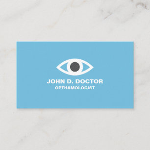 Opthamologist or optometrist blue business card