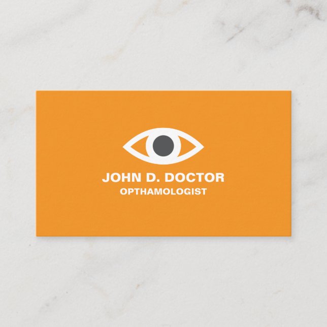 Opthamologue ou carte de visite d'oranges optométr (Devant)