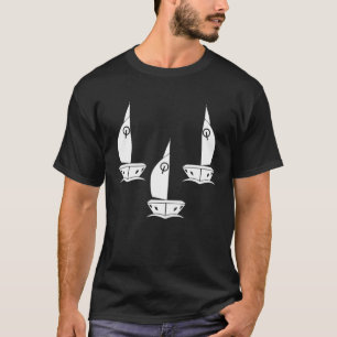 Opti Sailboat Symbol Illustration Pontoon Captain T-Shirt