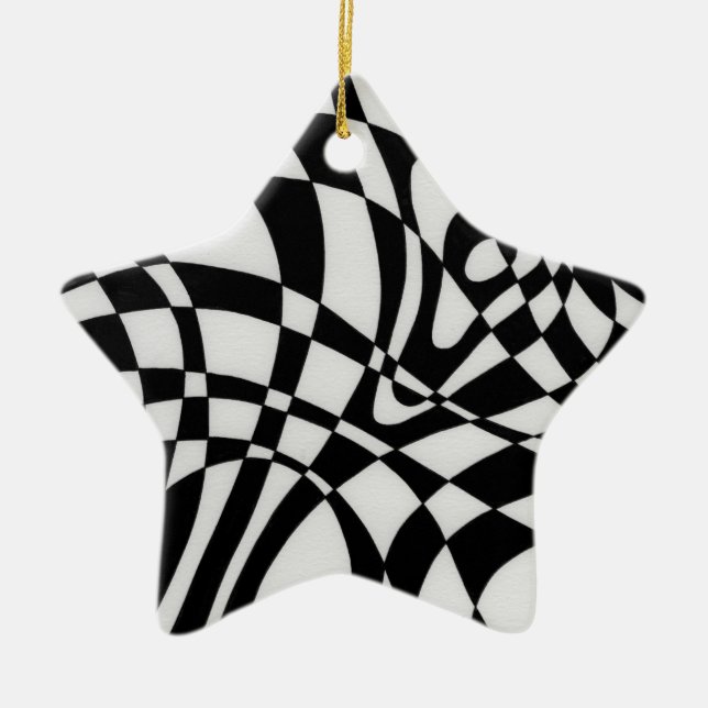 Optic #1a by Michael Moffa Ceramic Ornament (Front)