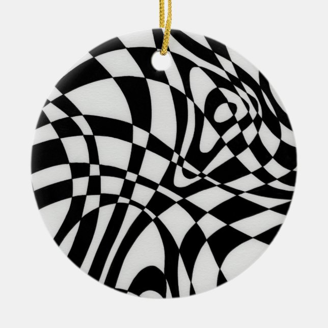 Optic #1a by Michael Moffa Ceramic Ornament (Front)