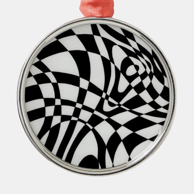 Optic #1a by Michael Moffa Metal Ornament (Front)