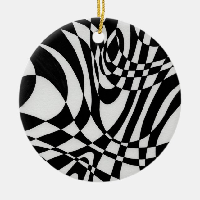 Optic #1b by Michael Moffa Ceramic Ornament (Front)