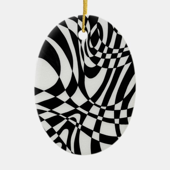Optic #1b by Michael Moffa Ceramic Ornament (Front)