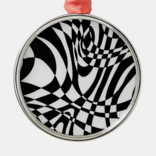 Optic #1b by Michael Moffa Metal Ornament