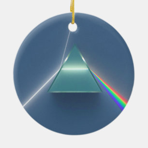 Optic Prism Refracting and Reflecting Light Ceramic Ornament