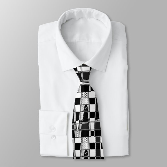 optical art neck tie (Tied)