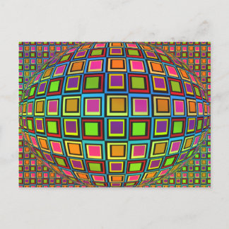 Optical art postcard