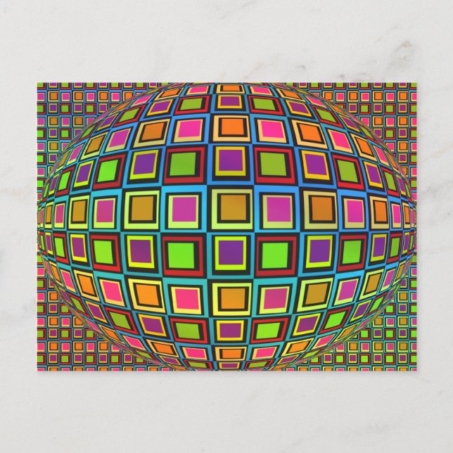 Optical art postcard (Front)