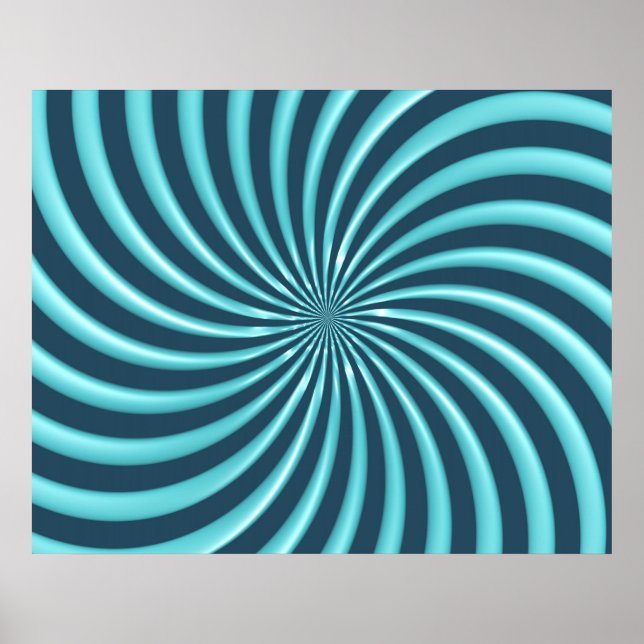 Optical Art Spiral Curves Triangle 07 Poster (Front)