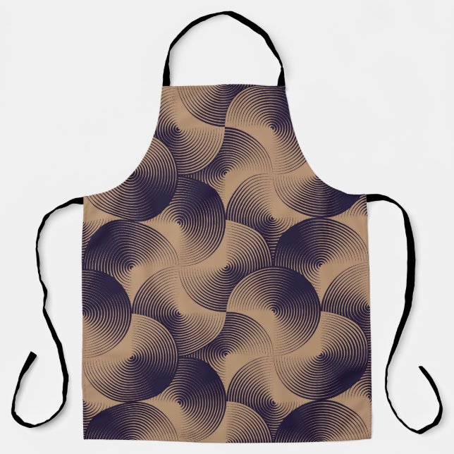 Optical Circles Illusion: Geometric Seamless. Apron (Front)