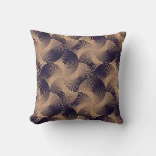 Optical Circles Illusion: Geometric Seamless. Throw Pillow