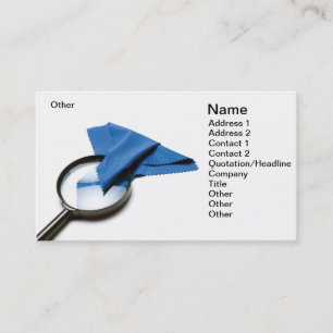 Optical cleaner business card