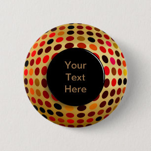 Optical Dotty Illusion Custom Text 2 Inch Round Button