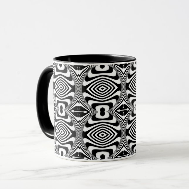 Optical Illusion 3 Abstract Design Mug (Front Left)
