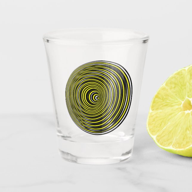 Optical illusion 3D double side take a lemon shot Glass (Front)
