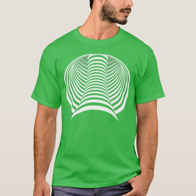 Optical Illusion 3D Graphic Mind Trick T-Shirt (Front)