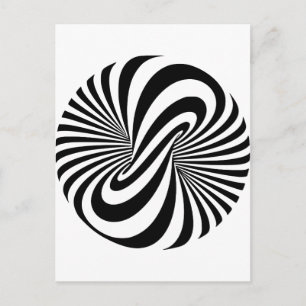 Optical Illusion 3D Spiral Postcard