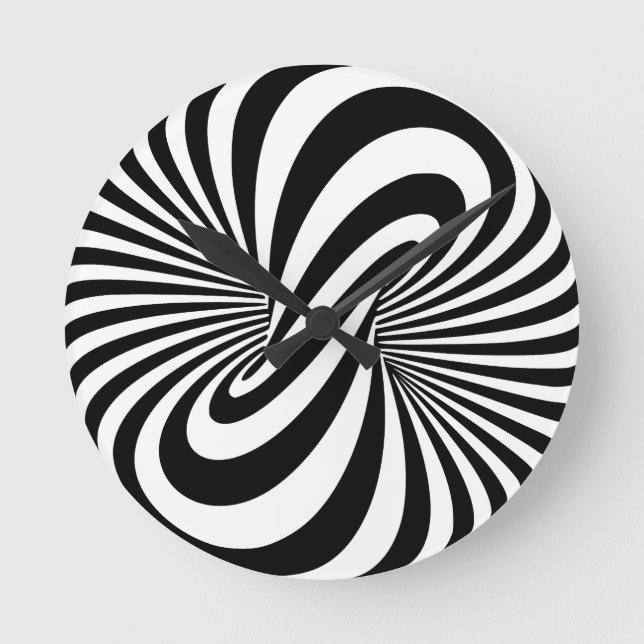 Optical Illusion 3D Spiral Round Clock (Front)