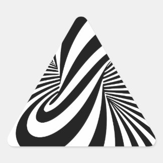 Optical Illusion 3D Spiral Triangle Sticker