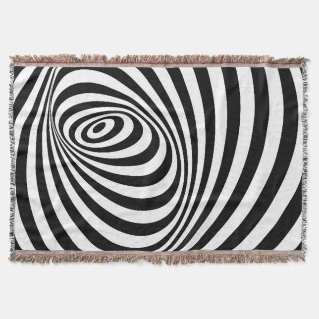 Optical illusion 6 throw blanket (Front)
