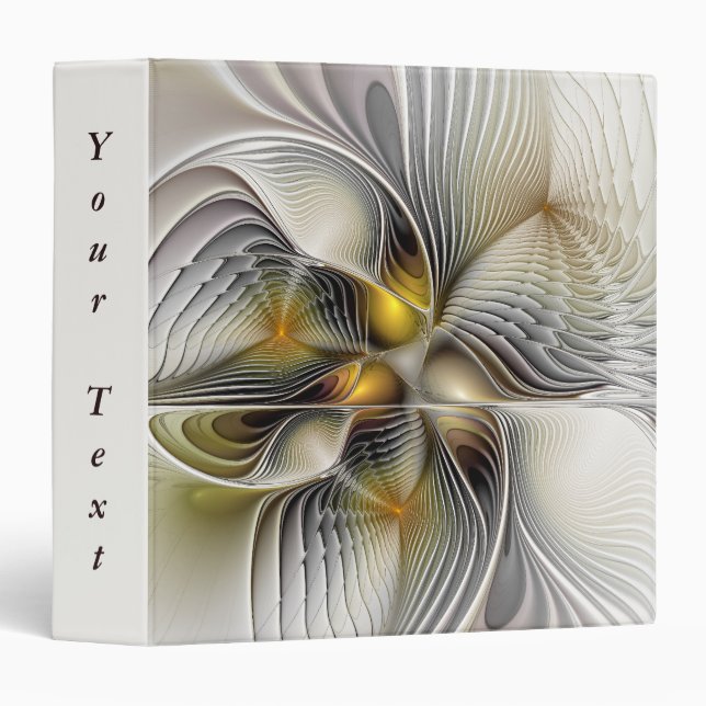 Optical Illusion Abstract 3D Fractal Depth Text Binder (Front/Spine)