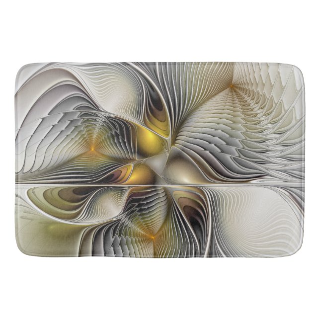 Optical Illusion Abstract 3D Fractal With Depth Bath Mat (Front)