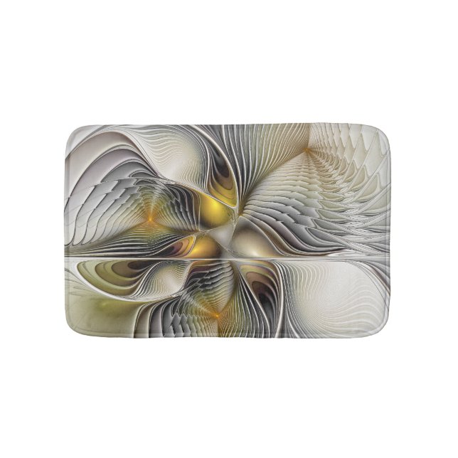Optical Illusion Abstract 3D Fractal With Depth Bath Mat (Front)
