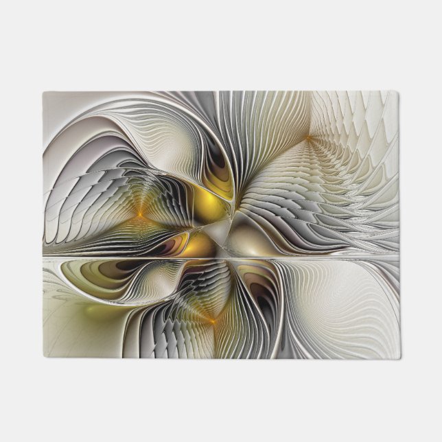 Optical Illusion Abstract 3D Fractal With Depth Doormat (Front)