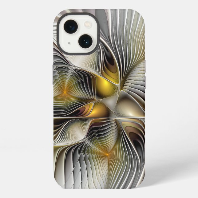 Optical Illusion Abstract 3D Fractal With Depth iPhone Case (Back)