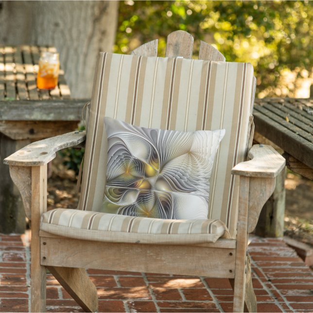 Optical Illusion Abstract 3D Fractal With Depth Outdoor Pillow (Chair)