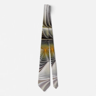 Optical Illusion Abstract 3D Fractal With Depth Tie