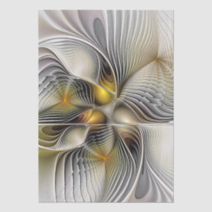 Optical Illusion Abstract 3D Fractal With Depth Tissue Paper