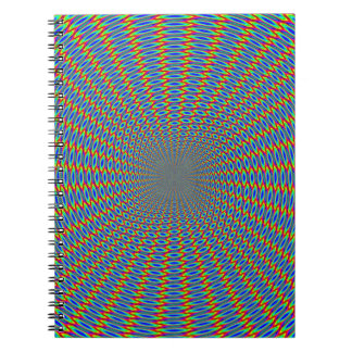 Optical illusion abstract design. notebook