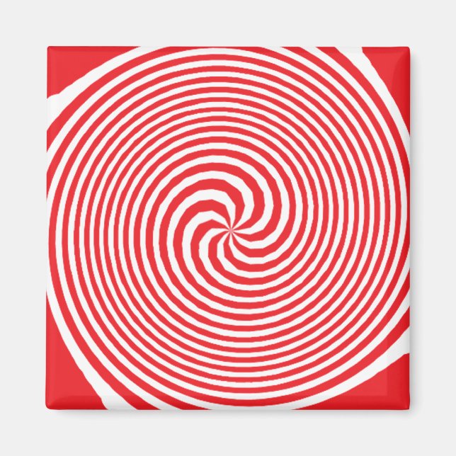 Optical Illusion Abstract Pattern Magnet (Front)