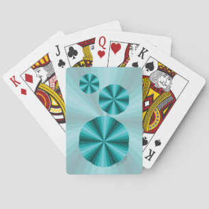 Optical Illusion Aqua Classic Playing Cards