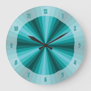 Optical Illusion Aqua Clock