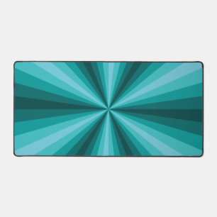 Optical Illusion Aqua Desk Mat