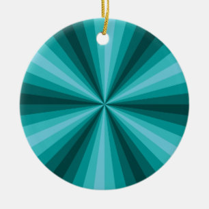 Optical Illusion Aqua Ornament
