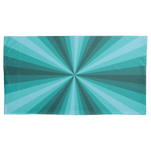 Optical Illusion Aqua Pillow Case