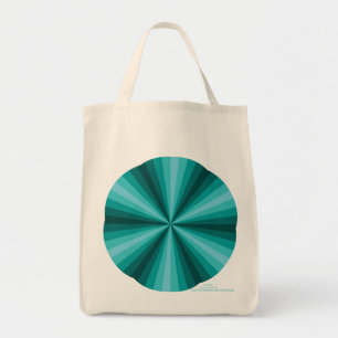 Optical Illusion Aqua Tote Bag