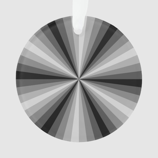 Optical Illusion Black Acrylic Ornament (Front)